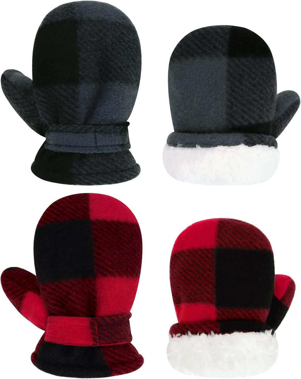 Baby Mittens Toddler Gloves Kids Winter Gloves Baby Girl Boy Winter Mittens Infant Mittens 2 Pair Pack