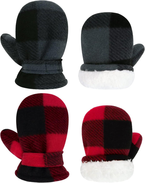 Baby Mittens Toddler Gloves Kids Winter Gloves Baby Girl Boy Winter Mittens Infant Mittens 2 Pair Pack