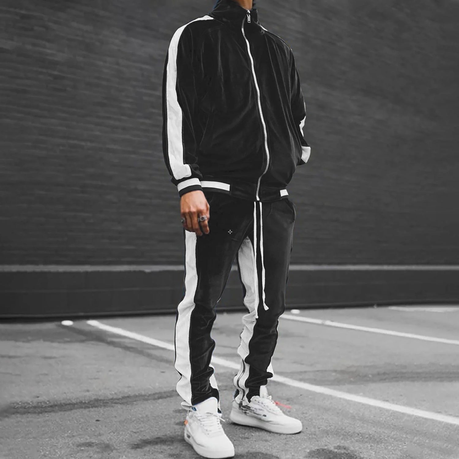 Velour Tracksuit Mens,2023 Men&