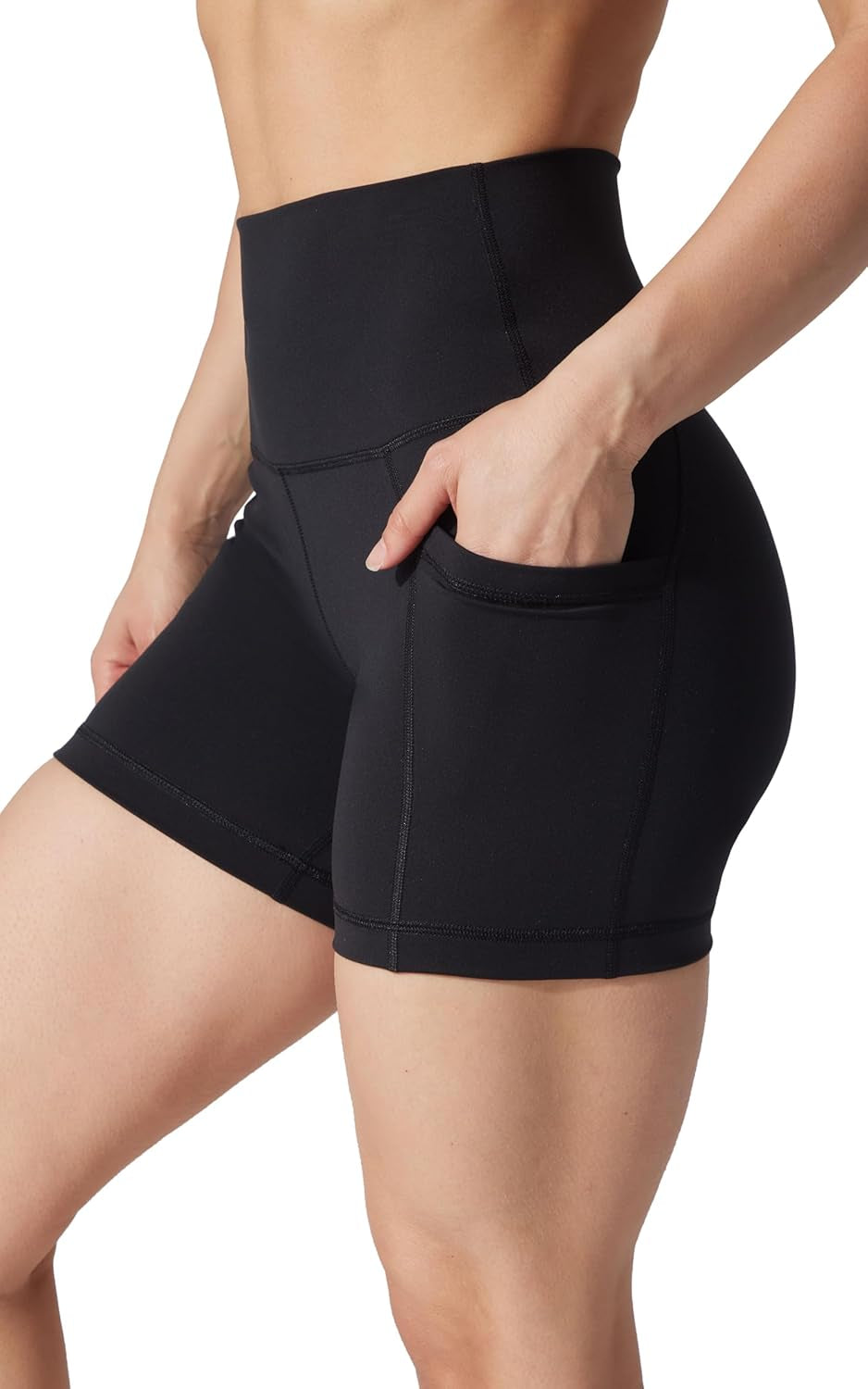 Womens 5”, 7” High Waisted Biker Shorts Squat Proof Workout Yoga Short 2 Pack