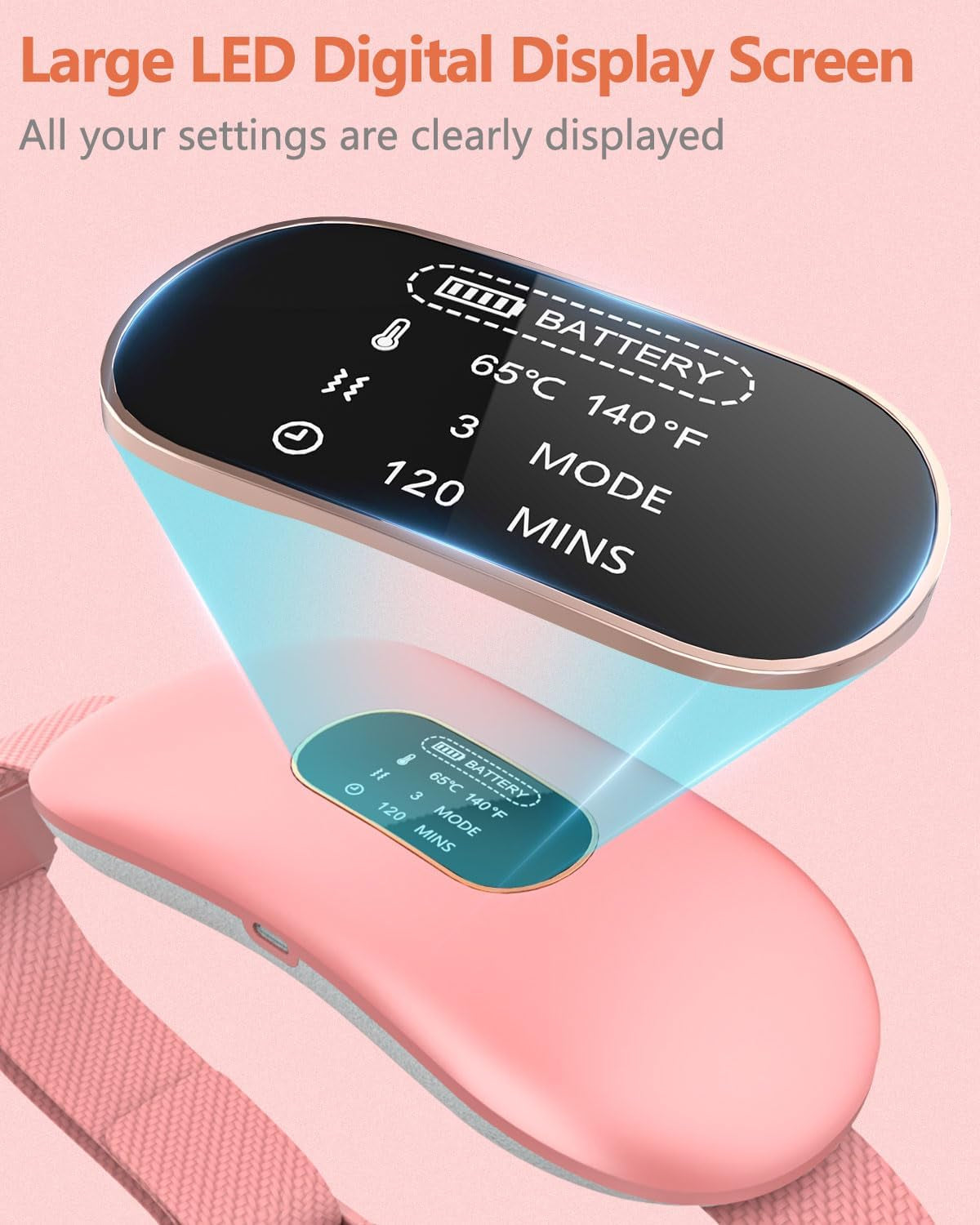 Heating Pad for Period Cramps,Upgrade Portable Heating Pads with Display&4 Timer