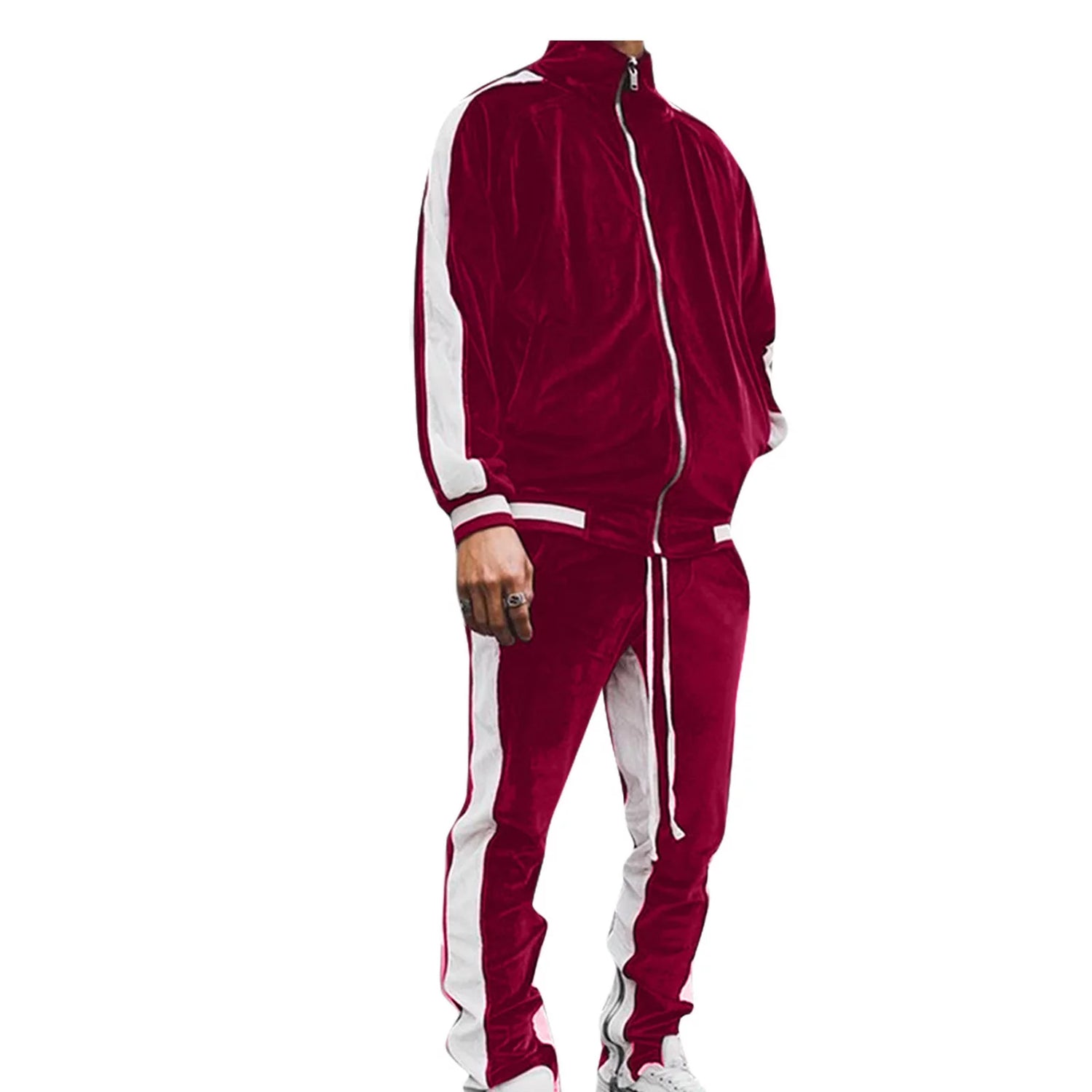 Velour Tracksuit Mens,2023 Men&