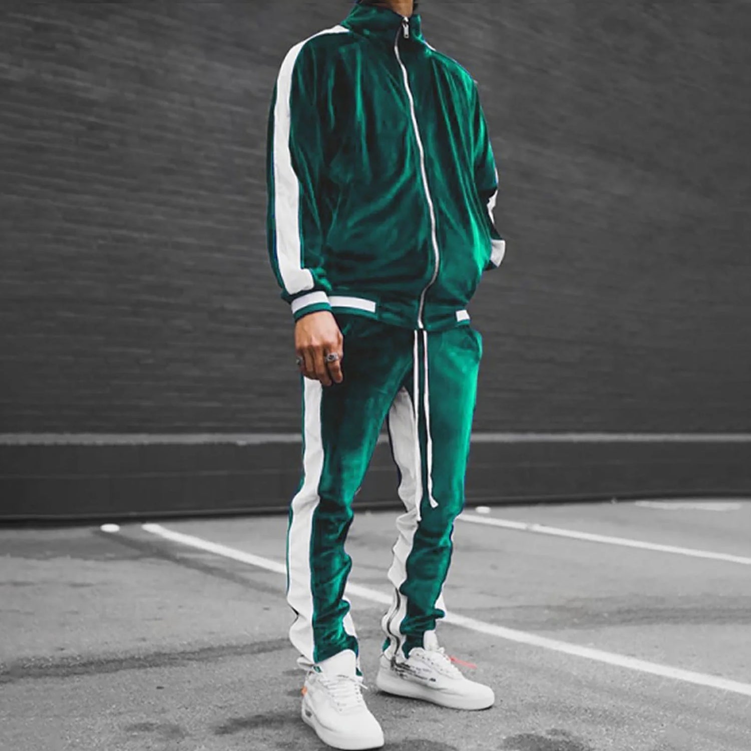 Velour Tracksuit Mens,2023 Men&