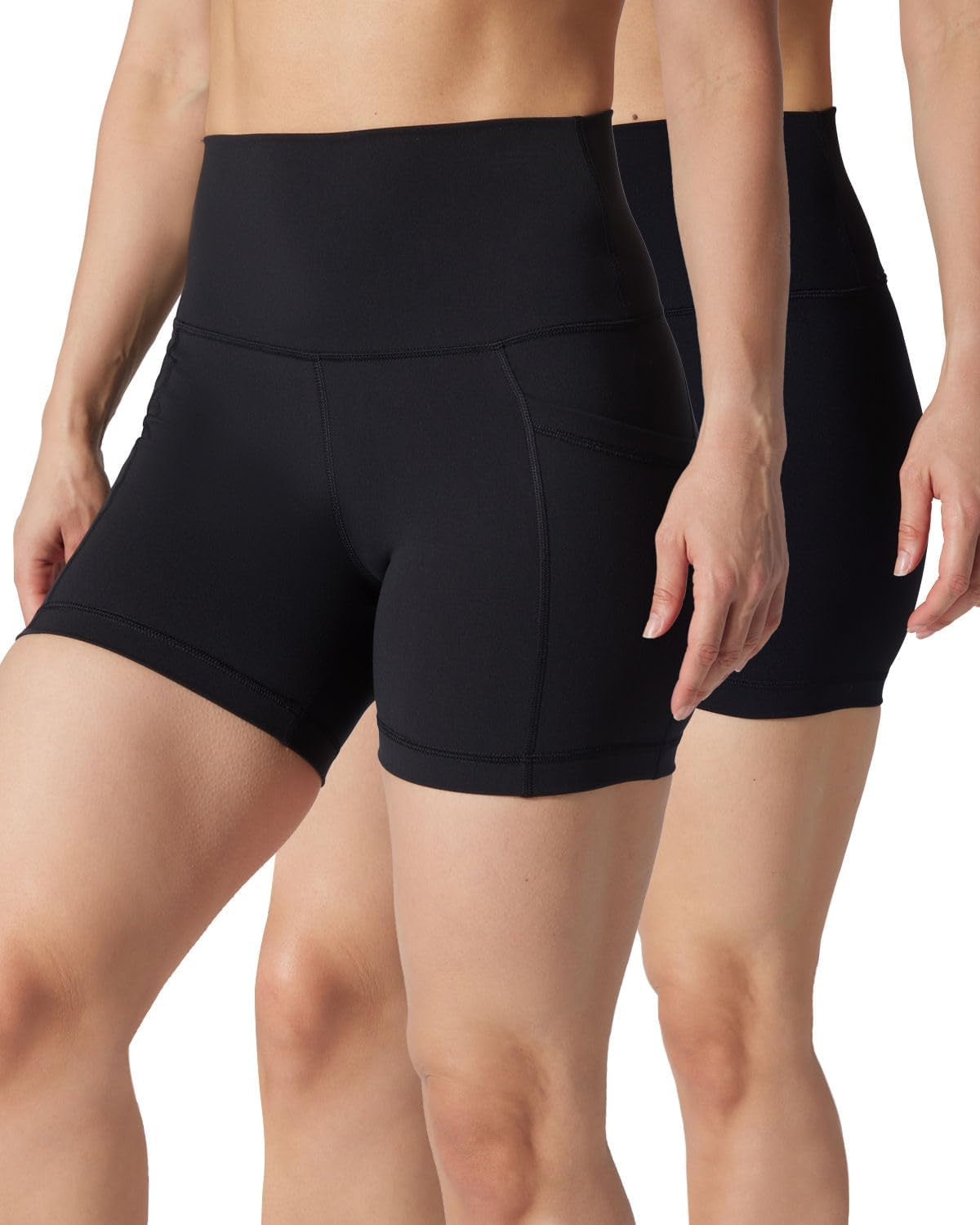 Womens 5”, 7” High Waisted Biker Shorts Squat Proof Workout Yoga Short 2 Pack