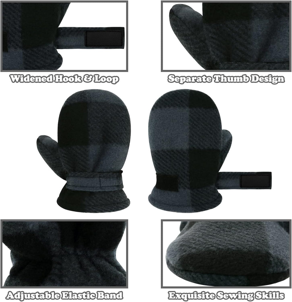 Baby Mittens Toddler Gloves Kids Winter Gloves Baby Girl Boy Winter Mittens Infant Mittens 2 Pair Pack