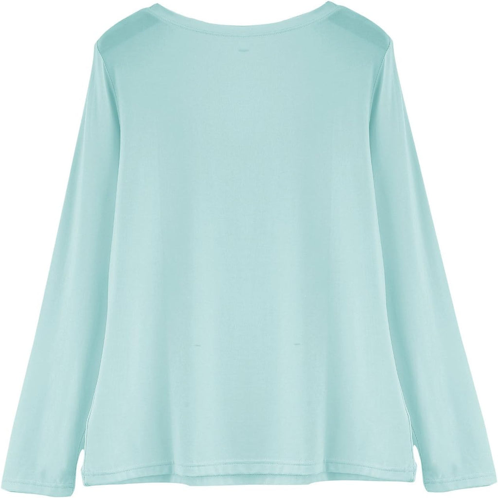 Women'S Scoop Neck Sleepwear Long Sleeves Pajama Set