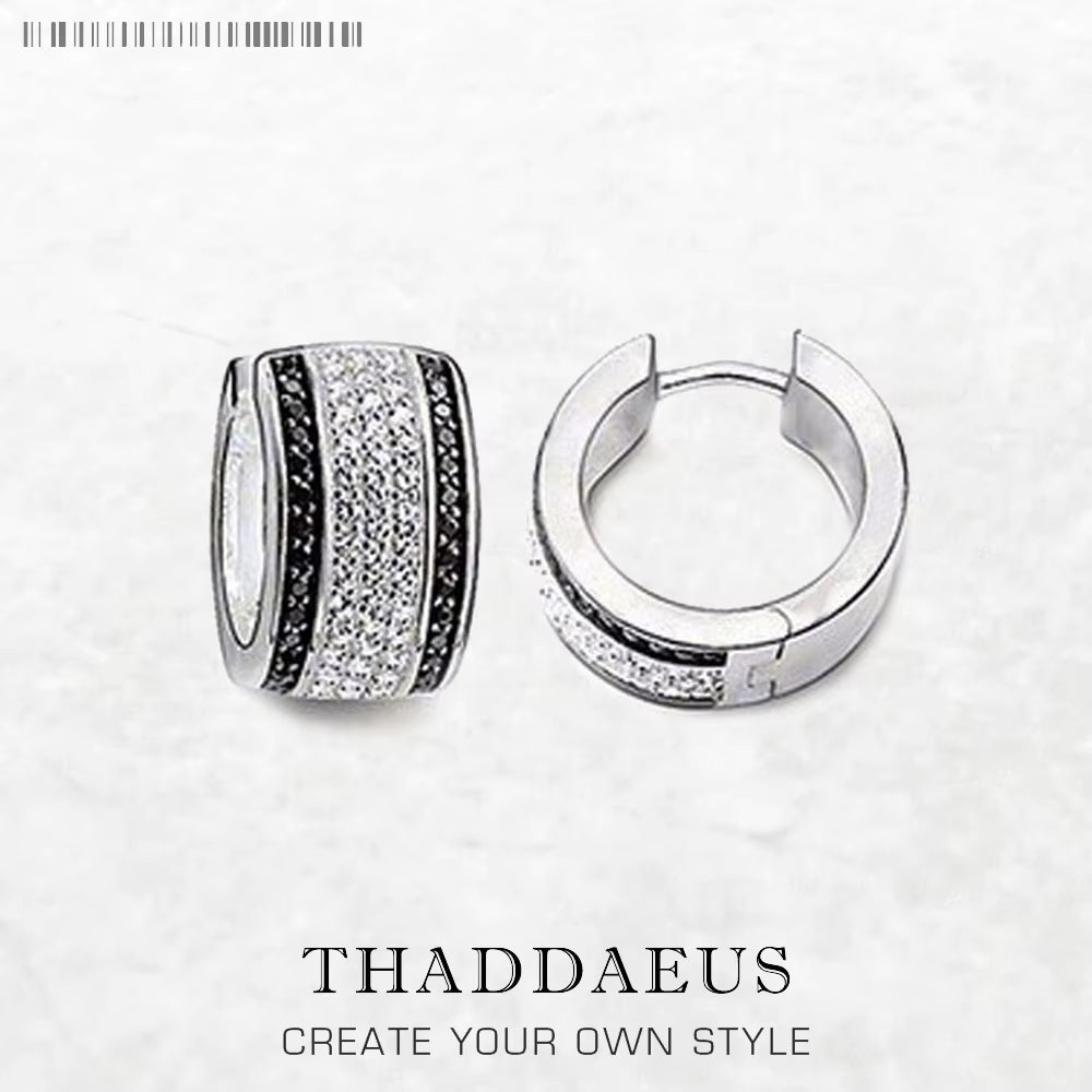 Creole Hinged Hoop Earrings Europe Style Glam Fine Jewerly Gift in 925 Sterling Silver for Women