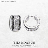 Creole Hinged Hoop Earrings Europe Style Glam Fine Jewerly Gift in 925 Sterling Silver for Women