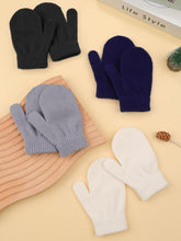 6 Pairs Toddler Knitted Mittens Magic Stretch Gloves Winter Warm Knitted Soft Baby Mittens