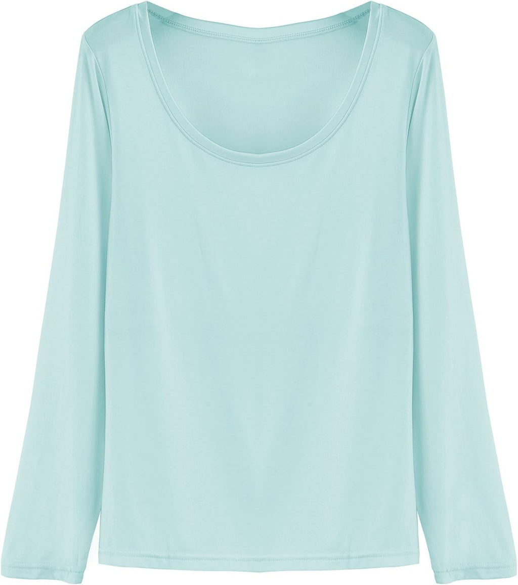 Women'S Scoop Neck Sleepwear Long Sleeves Pajama Set