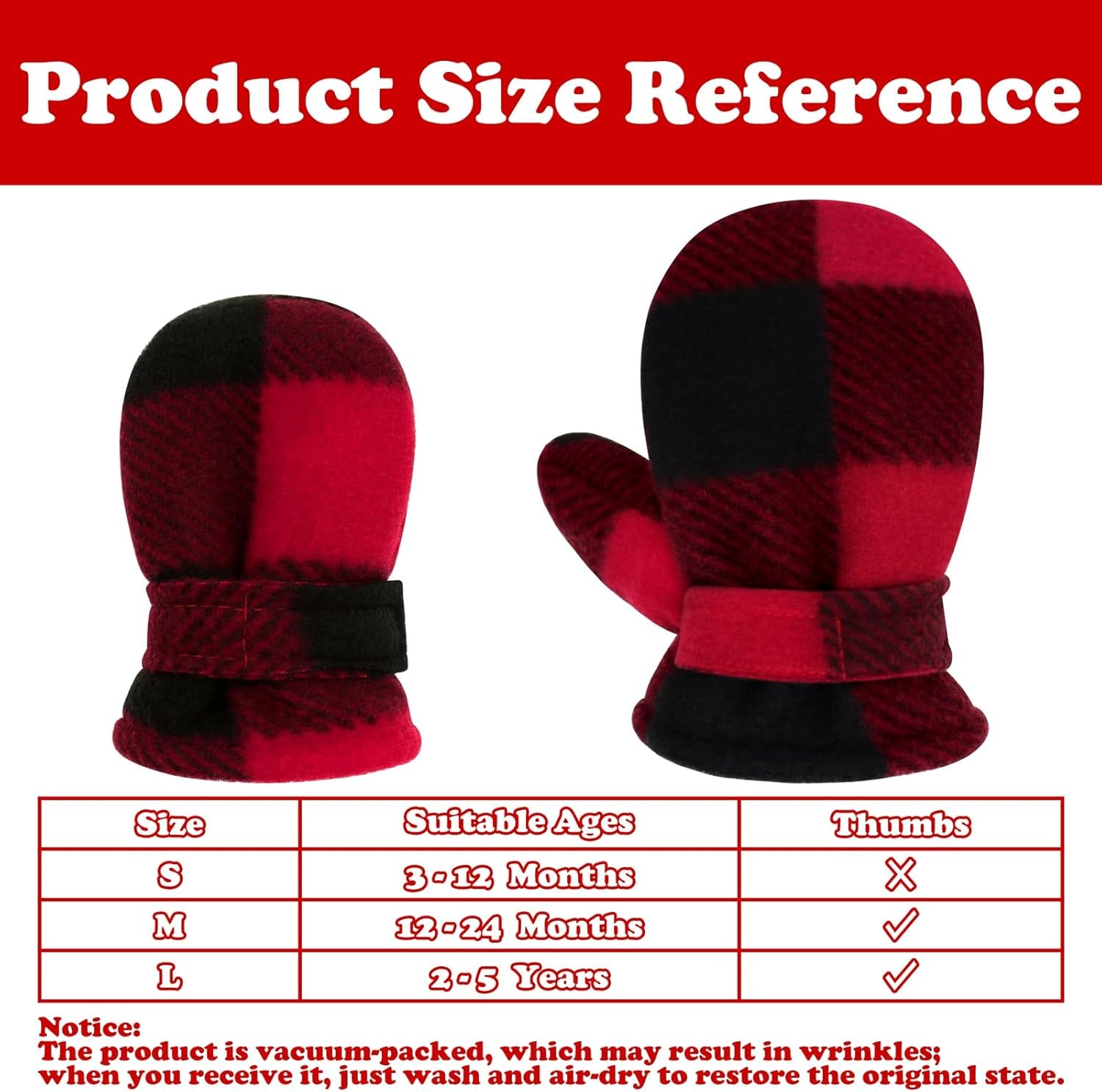 Baby Mittens Toddler Gloves Kids Winter Gloves Baby Girl Boy Winter Mittens Infant Mittens 2 Pair Pack