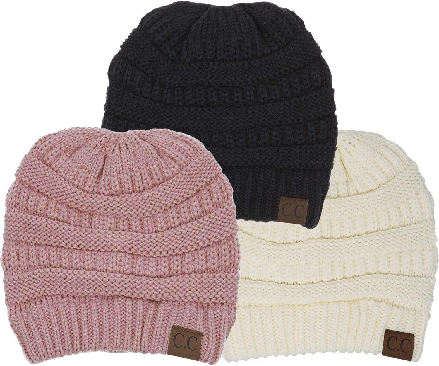 Skull Cap Beanie for Women - Womens Winter Hat Knit Slouch Style, Warm, Soft Unisex Cold Weather Mens Beanies