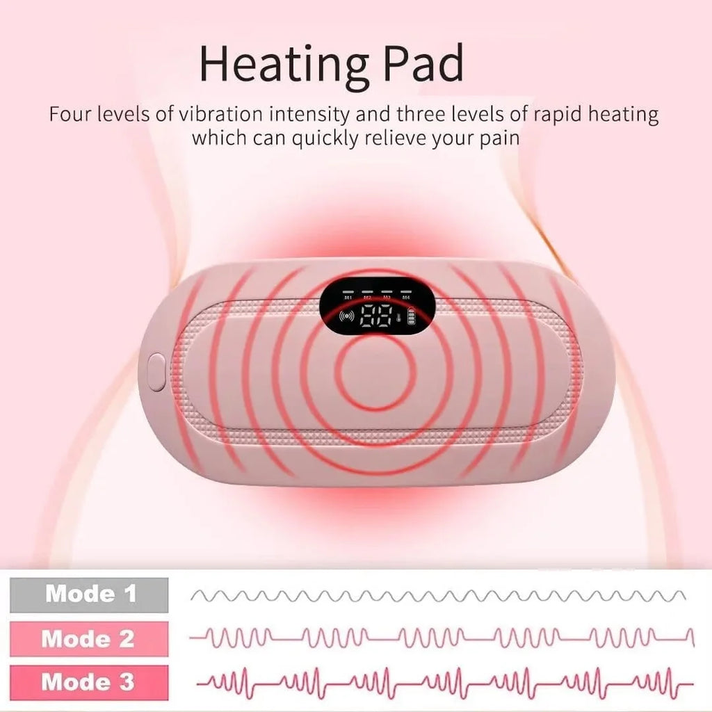 Heating Pad for Period Cramps Relief Portable Cordless Heating Pad for Stomach Back Bellypink,7.2"
