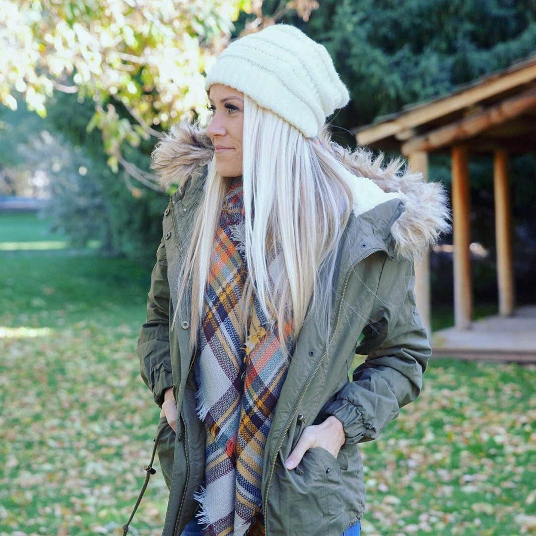 Skull Cap Beanie for Women - Womens Winter Hat Knit Slouch Style, Warm, Soft Unisex Cold Weather Mens Beanies